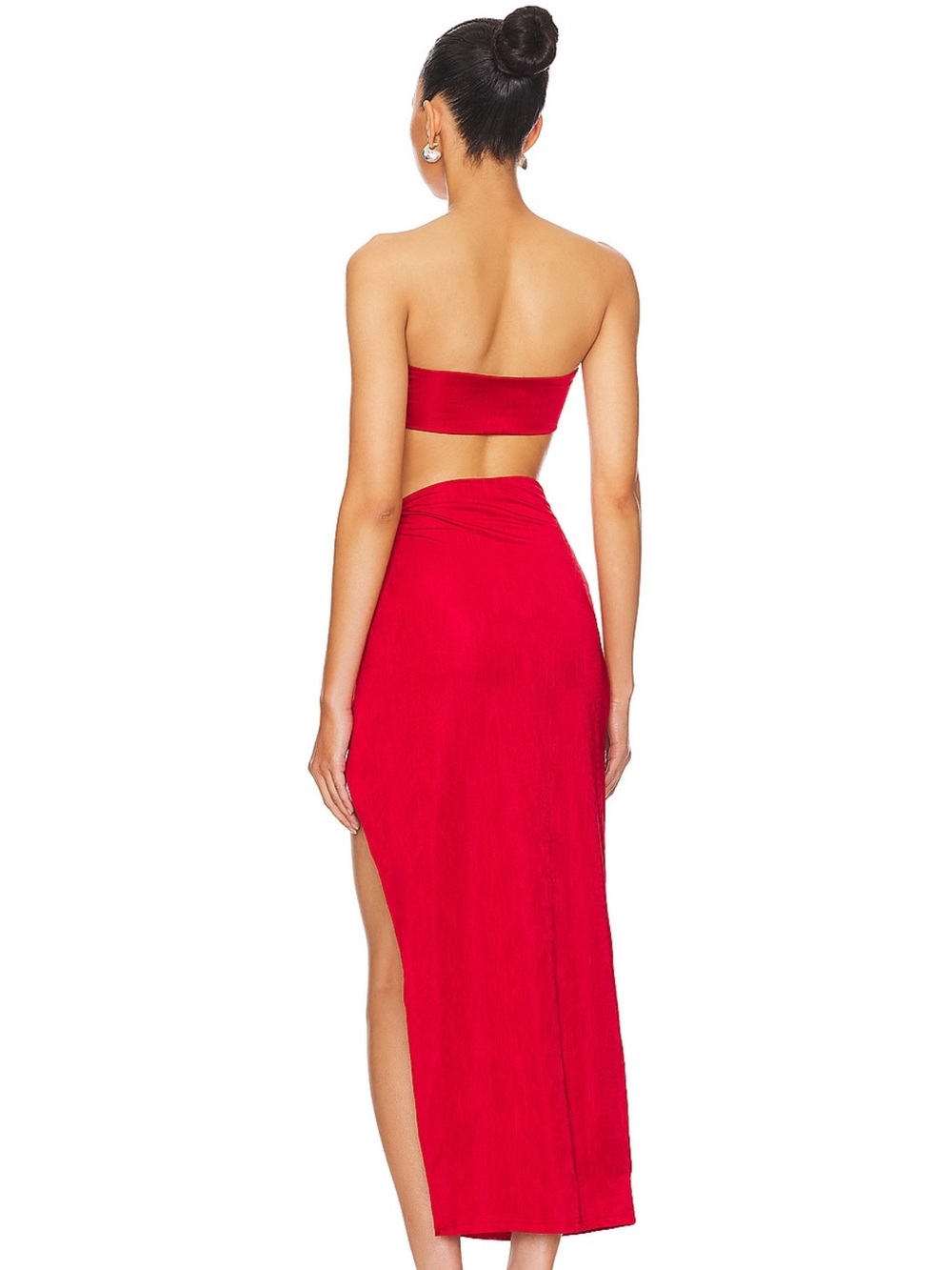 Revolve - Superdown - Karolyna Wrap Maxi Skirt in Red - Picture 3 of 8